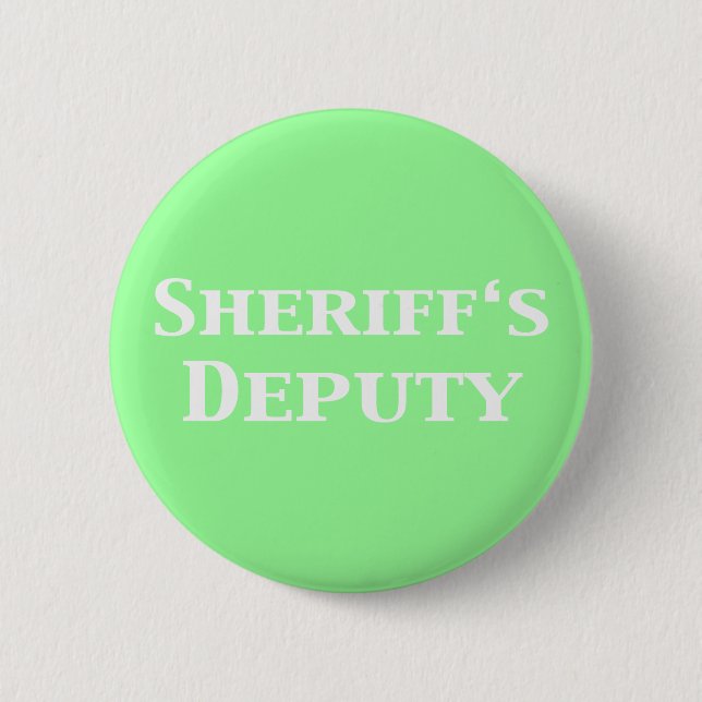 Badge Rond 5 Cm Le député de shérif cadeaux (Devant)