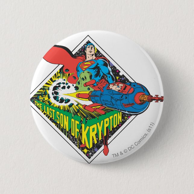 Badge Rond 5 Cm Le Dernier fils de Krypton (Devant)