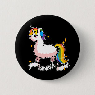 Badge Rond 5 Cm Le dernier Llamacorn