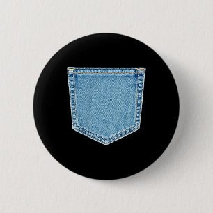 Badge Rond 5 Cm Le design de base de couleur de jeans avec poche e