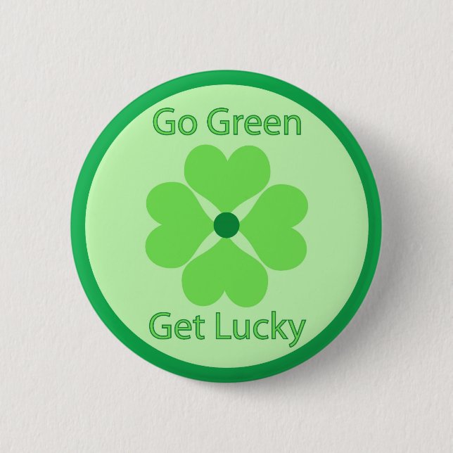 Badge Rond 5 Cm Le devenez écolo, deviennent chanceux - bouton (Devant)