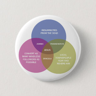 Badge Rond 5 Cm Le diagramme impeccable de Venn