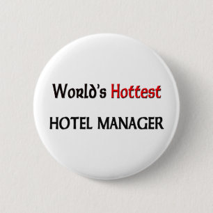 Badge Rond 5 Cm Le directeur d'hôtel le plus chaud des mondes