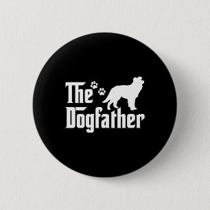 Badge Rond 5 Cm Le Dogfather Tee Fête des pères Cadeau Amoureux de