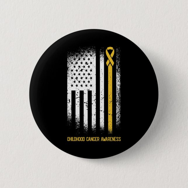 Badge Rond 5 Cm Le drapeau américain Ribbon Wa Sensibilisation au  (Devant)