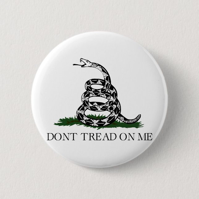 Badge Rond 5 Cm Le drapeau de Gadsden "ne marchent pas sur moi " (Devant)