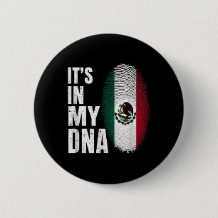 Badge Rond 5 Cm Le Drapeau Mexicain Mexique C'Est Dans Mon Adn