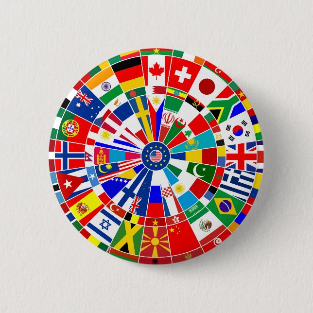 Badge Rond 5 Cm le drapeau mondial fléchettes de jeu de plateau ta (Devant)