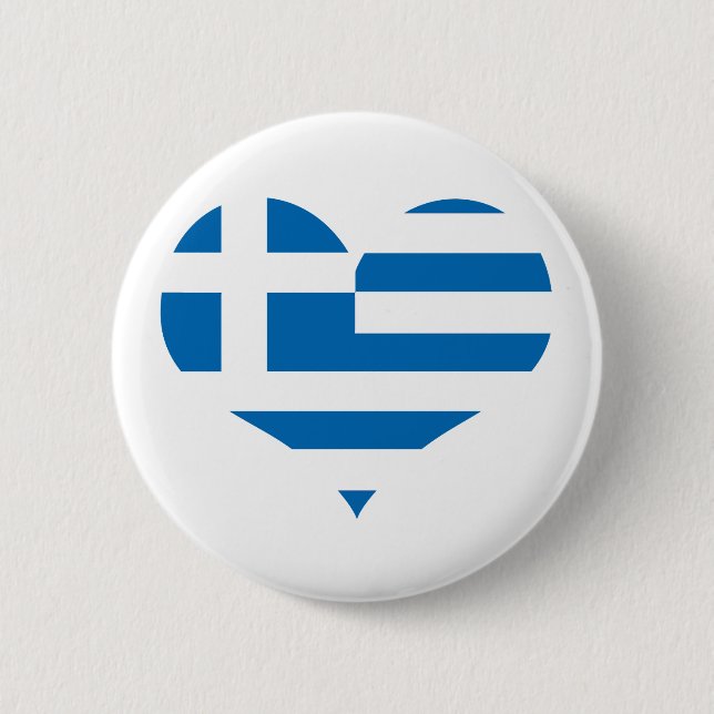 Badge Rond 5 Cm Le drapeau national de la Grèce (Devant)