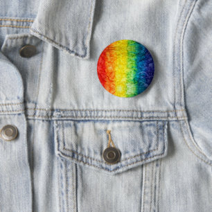 Badge Rond 5 Cm Le drapeau tie-dyé de SlipperyJoe arc-en-ciel pres