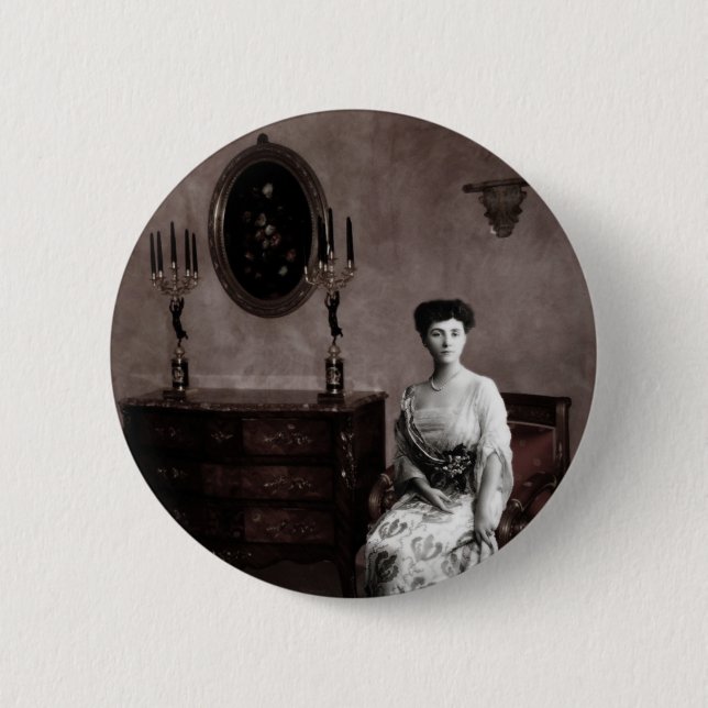 Badge Rond 5 Cm Le fantôme féminin (Devant)