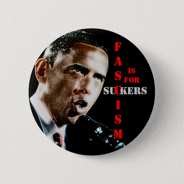 BADGE ROND 5 CM LE FASCISME EST POUR DES SURGEONS, (Devant)