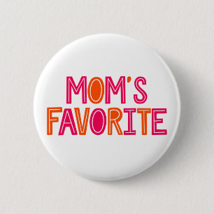 Badge Rond 5 Cm Le Favori de maman.