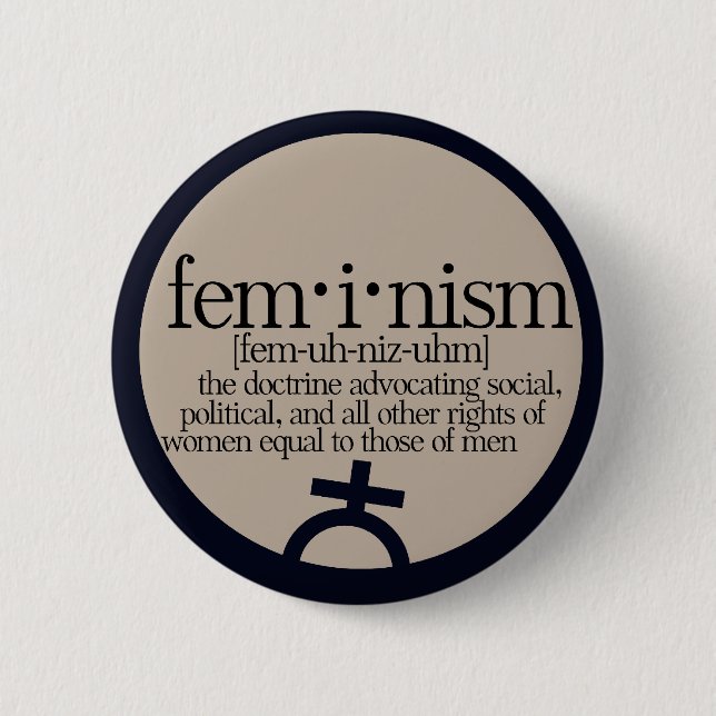 Badge Rond 5 Cm Le féminisme défini (Devant)