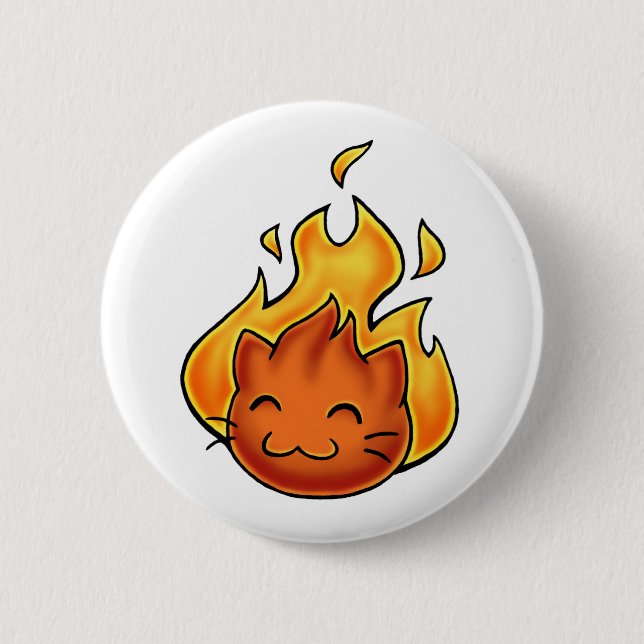 Badge Rond 5 Cm Le feu de Fox (Devant)