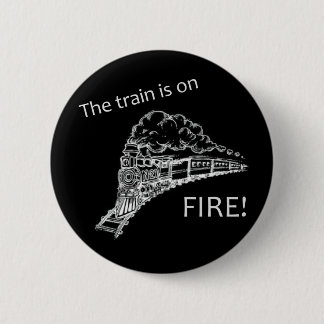 Badge Rond 5 Cm Le feu de train