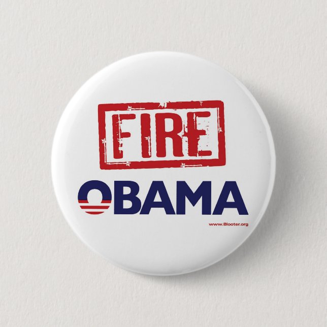 Badge Rond 5 Cm Le feu Obama (Devant)