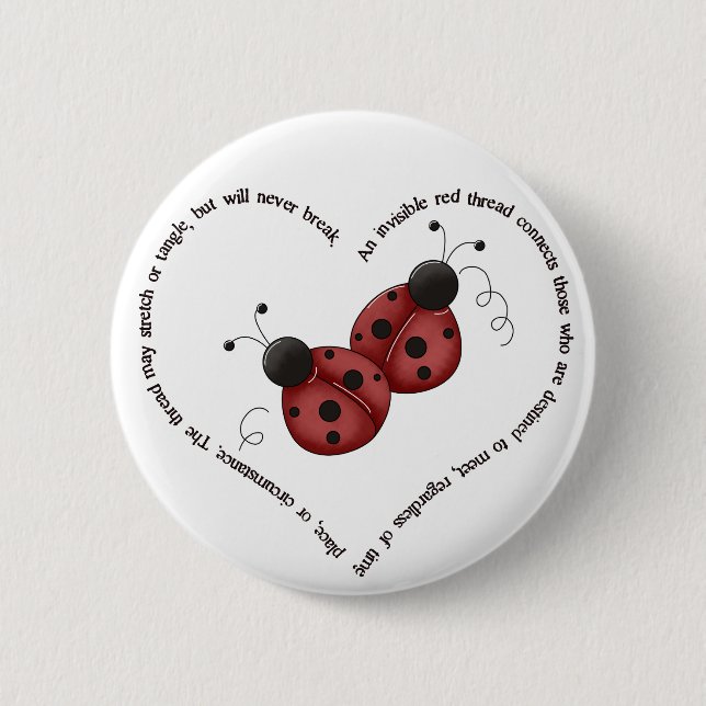 Badge Rond 5 Cm Le fil rouge (Devant)