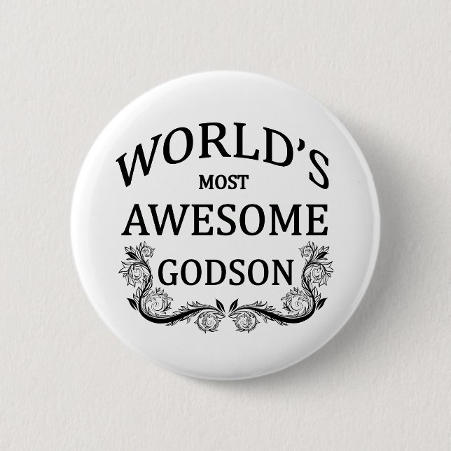 Badge Rond 5 Cm Le filleul le plus impressionnant du monde (Devant)