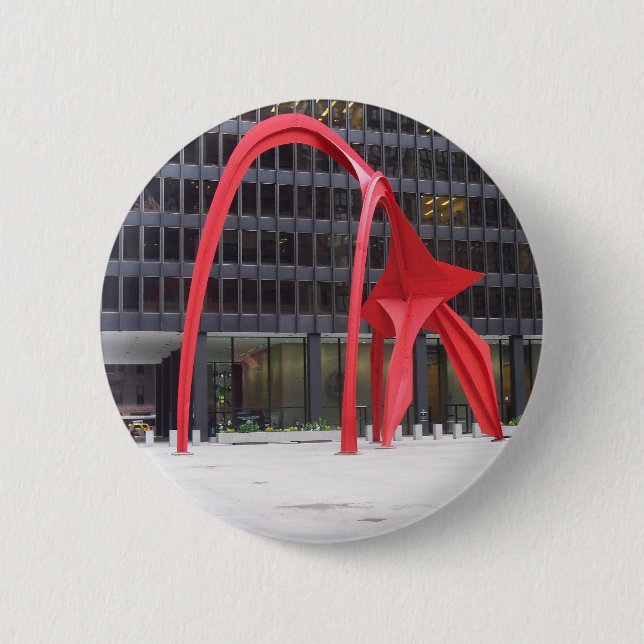 Badge Rond 5 Cm Le Flamant rose (Devant)