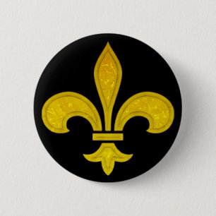 Badge Rond 5 Cm Le Fleur de Lis Coupé
