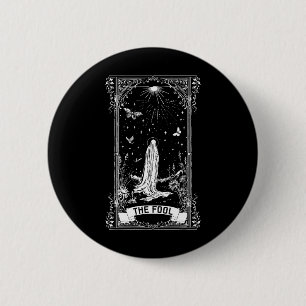 Badge Rond 5 Cm Le Fool Ghost Cottagecore Tarot Card Major Arcana