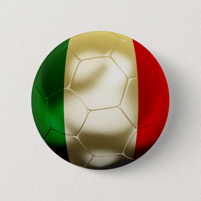 Badge Rond 5 Cm Le football de l'Italie (Devant)