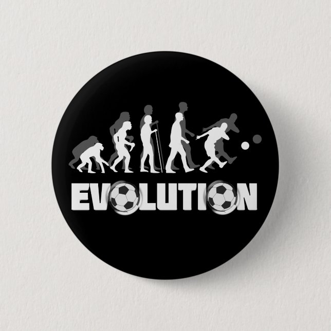 Badge Rond 5 Cm Le football d'évolution (Devant)