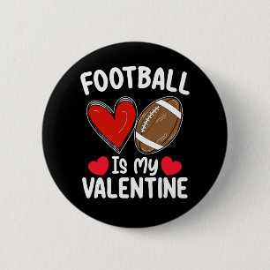 Badge Rond 5 Cm Le football est mon jour de la Saint-Valentin spor