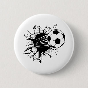 Badge Rond 5 Cm Le football Tearout
