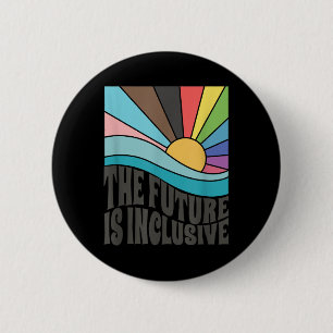 Badge Rond 5 Cm Le futur est inclusif Lgbt Droits Gays Fierté _1