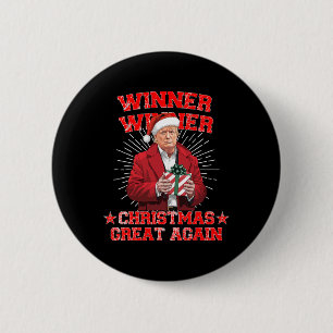Badge Rond 5 Cm Le gagnant Noël grand à nouveau Trump Funny Hu