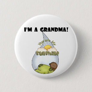 Badge Rond 5 Cm Le garçon américain africain Sunshine de grand-mèr
