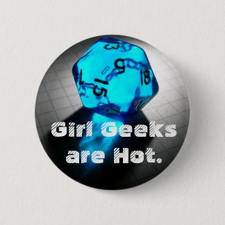 Badge Rond 5 Cm Le geeks de fille est chaud