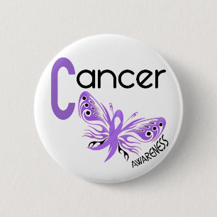 Badge Rond 5 Cm Le Général Cancer BUTTERFLY 3,1