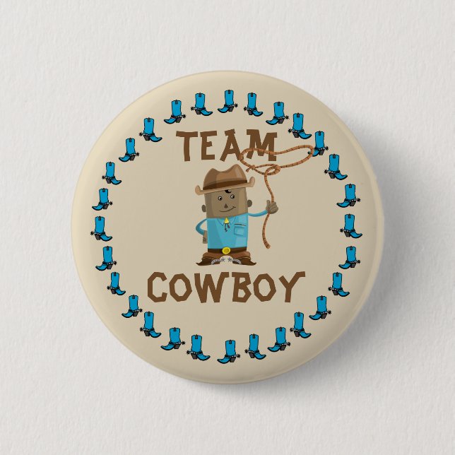 Badge Rond 5 Cm Le genre de cow-girl ou de cowboy indiquent le (Devant)