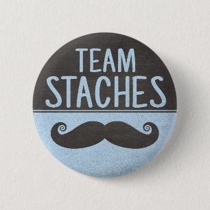 Badge Rond 5 Cm Le genre de Staches d'équipe indiquent des