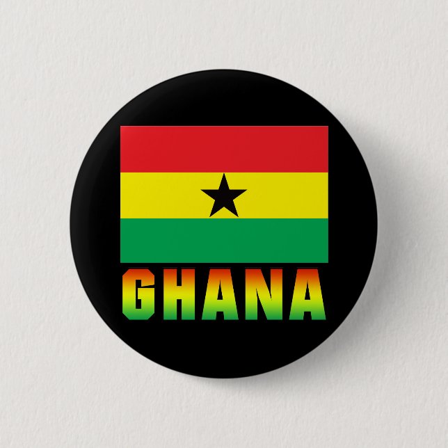 Badge Rond 5 Cm Le Ghana (Devant)