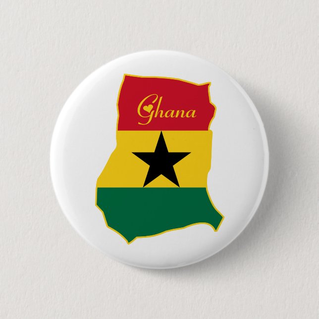 Badge Rond 5 Cm Le Ghana frais (Devant)