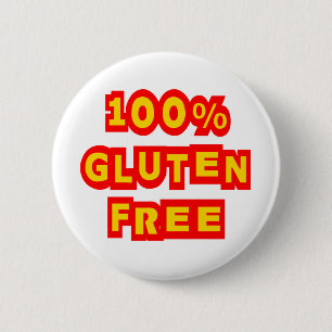 Badge Rond 5 Cm Le gluten 100% libèrent
