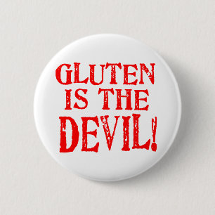 Badge Rond 5 Cm Le gluten est le diable
