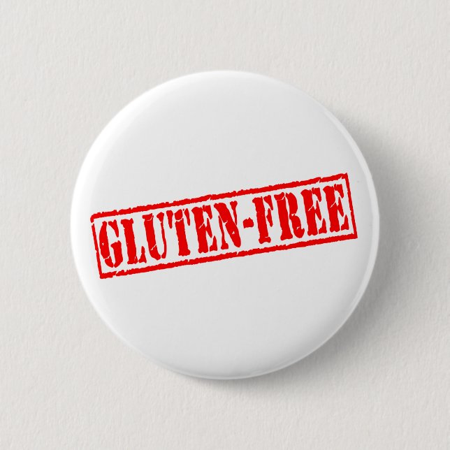 Badge Rond 5 Cm Le gluten libèrent le timbre (Devant)