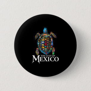 Badge Rond 5 Cm Le golfe du Mexique Edm Musique Rave Danse Tortue 