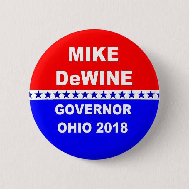 Badge Rond 5 Cm Le Gouverneur Ohio 2018 de Mike DeWine (Devant)