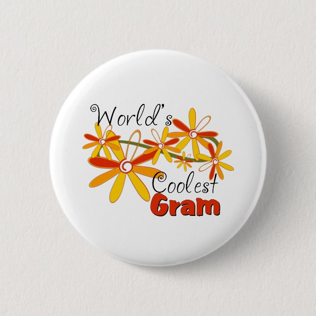 Badge Rond 5 Cm Le gramme le plus frais du monde floral (Devant)