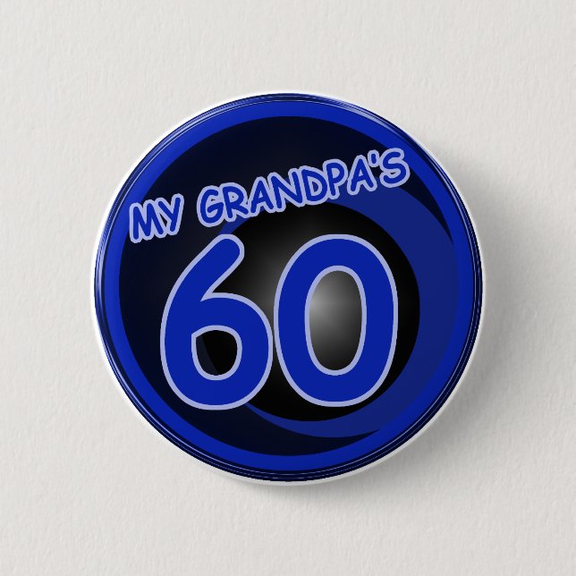Badge Rond 5 Cm Le grand-papa a 60 ans (Devant)