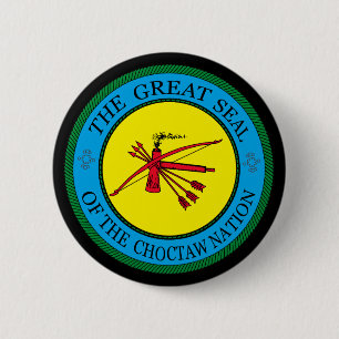 Badge Rond 5 Cm Le grand sceau de la nation Choctaw de l'Oklahoma