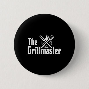 Badge Rond 5 Cm Le Grillmaster Bbq Grill Et Fumoir Rbecue Chef M