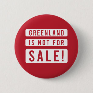 Badge Rond 5 Cm le groenland n'est pas à vendre protestation polit