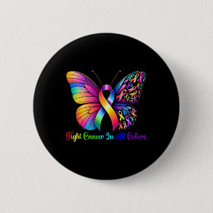 Badge Rond 5 Cm Le Guerrier Lutte Contre Le Cancer Dans Tous Et To